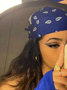 1条2025时尚女士红色方巾，朋克风发带，波西米亚风头巾，发饰，适合派对女士佩戴，优雅发带 - 彩色 - 查看 18