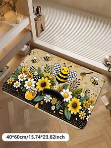 1pc Classic Rectangular Faux Cashmere White Base Area Rug, Soft & Comfortable Material, Washable Without Fading, Foldable Without Creases, Suitable For Living Room, Bedroom, And Other Room Decor