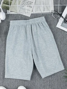 1件装青少年男童休闲宽松直筒及膝短裤，适合户外、通勤、篮球、跑步、健身、夏季等多种场合。 - 淺灰色 - 查看 2