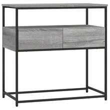 vidaXL Tavolo consolle sonoma grigio 75x40x75 cm ingegneria del legno - Grigio - Visualizzare 1