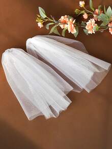 2pcs Sparkling Glitter Bridal Shawl Sleeves, Suitable For Weddings And Parties, Bridal Gowns, Dresses, Camisole Dresses - VG - View 8