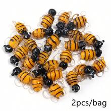 2pcs/Pack Colorful Glass Animal Beads - Ladybug, Dolphin, Frog, Shrimp, Decorative Accessories - Multicolor - View 16