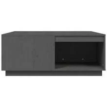 vidaXL Table basse Gris 100x101x40,5 cm Bois massif de pin - Gris - Voir 6