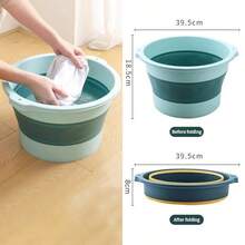 Foot Soak Basin, Portable Foot Therapy Tub, Plastic Foot Soak Basin, Foldable Foot Therapy Basin, Foldable Bathtub, Laundry Basin, Washing Basin, Space-Saving Storage Container, Portable Foldable Silicone Basin, Foldable Wash Basin, Foot Soak Bucket, Home & Knee-Deep Bucket, Travel Portable Foot Wash Basin, Foldable Massage Foot Spa Basin, Foot Care Tools, Home Supplies - View 2
