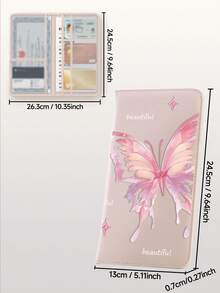 Ayotu Butterfly & Cherry Patterns Car Registration And Insurance Holder - Vehicle Glove Box Organizer, Car And Truck Accessory Box, Suitable For Storing Important Documents, Driver's Licenses, Passports, Cards, Auto Parts, And Other Accessories. This Unisex Box Is An Ideal Gift For Car, Truck, Motorcycle, And Trailer Owners, And Also Makes A Great Christmas, Birthday, Or New Year Gift - 多色 - 查看 8