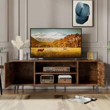 Homall 65 Inch Modern TV Stand, Rustic Oak Wood Entertainment Center With Storage Drawers Management Living Room - 預設 - 查看 4