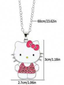 1pc  Clavicle Chain Pendant Y2K Girl Gift - Suitable For Teenagers And Best Friends, Cute Cartoon Graduation Memento Gift, With Heart-Shaped Pendant Chain - Multicolor - View 8