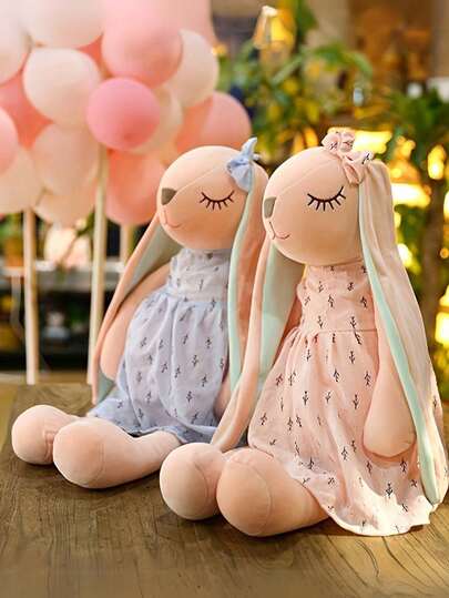 Soft Plush Pink Rabbit Toy - Made Of Soft PP Material, Perfect Gift For Easter, Mother's Day, And Weddings