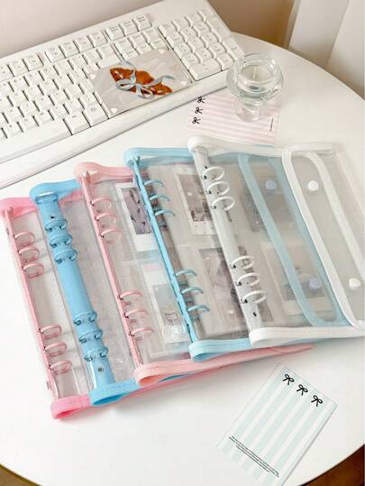 1. Shiny PVC Zipper Storage Bag, Cosmetic Storage Box, Convenient Zipper Dust-Proof And Anti-Oxidation Ring, Necklace, Bracelet Jewelry Storage Album With 25 PVC Bags (100 Card Slots), A5 Shiny 3-Inch Hole Punched Zipper Photo Album, A5 Hole Punched Zipper Loose-Leaf Notebook, 25pcs DIY Filling Kit, Back To School Supplies