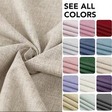 Deconovo Linen-Look% Blackout Ctains, Thermal Insulated Grommet Coating Drapes Bedroom & Living Room, Flaxen 52W X 84L 2 Panels - 藍綠色/彩色 - 查看 6