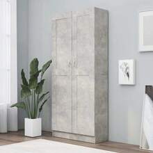 vidaXL Bibliothèque Gris béton 82,5x30,5x185,5 cm Legno d'ingegneria - Grigio - Visualizzare 1