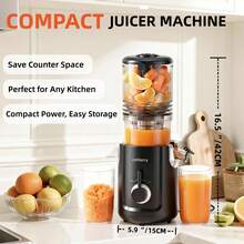 celiberry Cold Press Juicer Machines, Slow Masticating Juicer With Large Feed Chute For Whole Fruits & Vegetables, Easy To Clean, 300W Multi-Function Blender For Kitchen, 99% High Juice Yield, Quiet Juicer Extractor,  Anti-Clog, Idea Gifts For Holiday - US A Type Plug(110-127V) - View 8