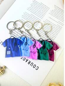 Bộ 1/3/5 móc khóa y tá cá nhân hóa, móc khóa tên cá nhân hóa bằng acrylic 2D, 3 kích cỡ, nhiều màu sắc, thẻ nhận dạng y tế với thiết kế hình ống nghe, quà tặng Ngày Valentine cho nữ, nam, quà lưu niệm, mặt dây chuyền phụ kiện tinh tế, quà tặng cho bạn bè, gia đình, các cặp đôi, quà lưu niệm độc đáo, thích hợp cho sinh nhật, đám cưới, tiệc tùng, kỷ niệm, phụ kiện trang trí sáng tạo. - Nhiều màu (đồng phục y tá) - Xem 7