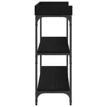 vidaXL Tavolo Consolle con Étagère Chêne Nero 100 x 30 x 80 cm - nero - Visualizzare 6