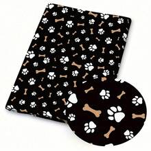 1 pièce Tissu matelassé à motif de patte de chien - 59 X 19,68 pouces (150 X 50 cm) Tissu polyester pré-coupé avec motif de patte de chiot - Convient pour la couture DIY, le scrapbooking, les nappes et l'artisanat - Nude - Voir 11