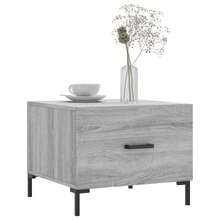 vidaXL Tables basses 2 pcs sonoma gris 50x50x40 cm bois d'ingénierie - Gris - Voir 1