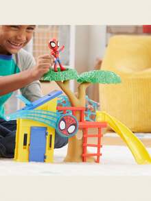 Hasbro Serie  - Escena del parque infantil de  y sus Asombrosos Amigos  de 10 pulgadas | Oficialmente con licencia, juego de juguetes lindo y divertido, juguete educativo interactivo para niños, plástico ABS, regalo de vacaciones, Feliz Año Nuevo, edades 3+ - Multicolor - Ver 2