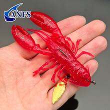 3个装小龙虾拟饵，带收纳盒，软饵，适用于淡水和海水垂钓——钓鱼爱好者的酷炫装备