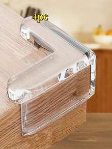 1pc Transparent Furniture Corner Protector - Silicone Safety Bumper, For Table Edges And Sharp Corners, Proven To Prevent Damage And Scratches, Suitable For Hard Floors, Glass And Metal Surfaces, Furniture Protection | L-Shaped Protector | Silicone Material, Furniture Corner Protector - Multicolor - View 12