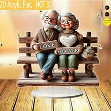 Placa Decorativa Acrílica 2D, Decoração de Mesa Fofa, Multifuncional para Escritório, Quarto, Sala de Estar - Decoração de Natal, Dia dos Namorados, Dia das Mães, Dia dos Pais - Tema Café - Multicolorido - Visão 7