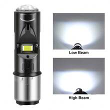 TOAUTO 1个H4 BA20D P15D LED摩托车前大灯灯泡，远近光通用型，适用于川崎铃木P15D LED摩托车信号灯配件，9-80V - 高級版 - 查看 9