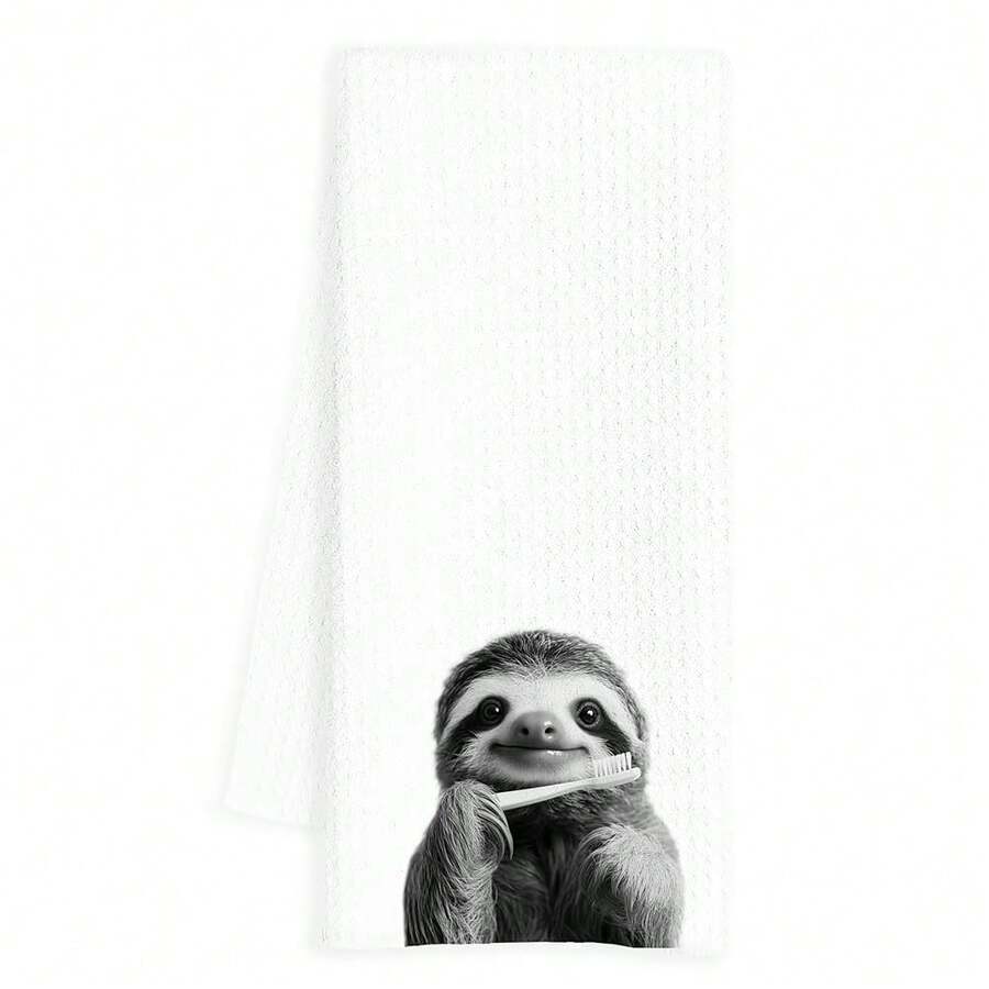 Funny Sloth Hand Towels For Bathroom, Cute Sloth Bathroom Washroom Decor, Sloths Gifts For Women, 16x24 Inch - 懶惰 - 查看 1