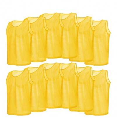 mhjPaquete de 12 chalecos de entrenamiento deportivo chalecos de entrenamiento de fútbol Pinnies de malla transpirable para adultos y jóvenes suministros de fútbolsleeping Bags
