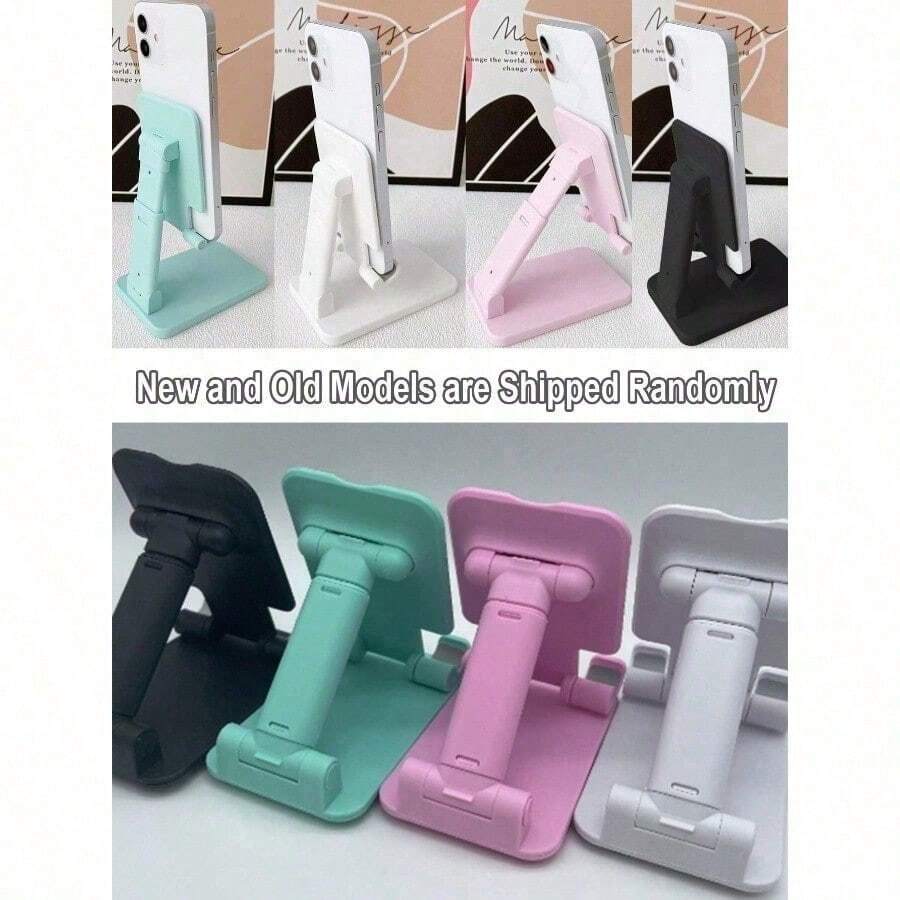 1Pc Foldable Desktop Mobile Phone Holder, Suitable For Watching Tv Series, Studying And Working, Easy To Carry, 4 Colors Available, Suitable For Birthday Gifts,School Stuff. - 隨機顏色-1件 - 查看 1