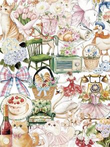 50 miếng dán hình vườn hoa màu nước, làm từ chất liệu PET, thích hợp để trang trí sổ tay, ốp điện thoại, vali, ván trượt, mũ bảo hiểm, đàn guitar, v.v. Đồ dùng làm sổ lưu niệm, văn phòng phẩm, nhãn dán ngộ nghĩnh, Kindle. - 2 Bộ - Xem 13