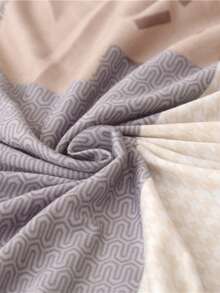 Purple Irregular Printed Sofa Bed Cover With Skirt Hem, Elastic All Inclusive Sofa Cover, Made Of Polyester Fiber, Suitable For All Seasons, Simple And Modern - Lilac Purple - View 10