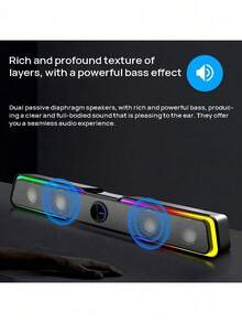 HP DHE-6002 Speaker - Home Desktop/Laptop Wired Subwoofer - Gaming & Multimedia Speaker - Black - View 5