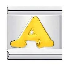 1件不锈钢手链配件，含26个英文字母，可DIY手链项链饰品，可自由搭配不同风格