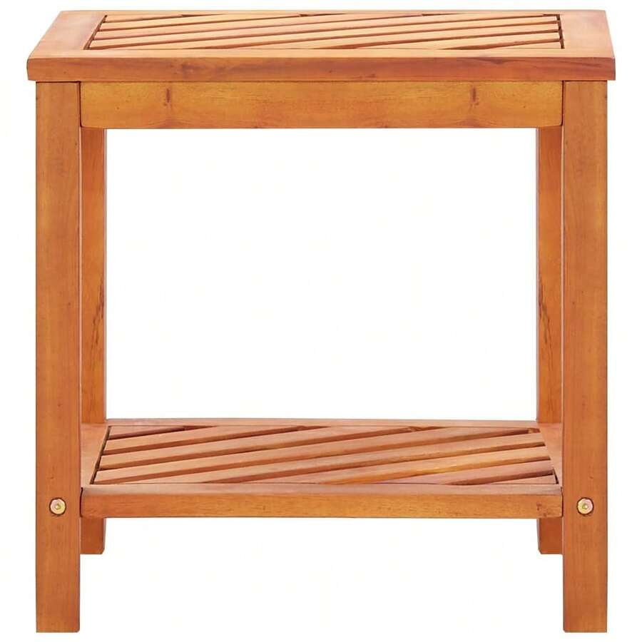 vidaXL Table d'appoint Bois d'acacia massive 45 x 33 x 45 cm - Castano - Visualizzare 1