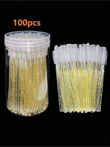 100/50pcs Eyelash Brushes, Mascara Brushes (With Container), Bendable Disposable Eyebrow Brushes, Eyelash Extension Brushes, Eyebrow Brushes, Castor Oil Brushes (Not All SKUs Are In Bottles) (Multiple Colors Available) - Multicolor - View 16
