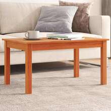 vidaXL Tavolo basso cire marron 80x50x40 cm in bois solid de pin - Castano - Visualizzare 2