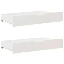 vidaXL Cadre de lit sans matelas blanc 120x200 cm bois de pin massif - Bianco - Visualizzare 6