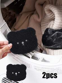 1/2/4pcs Pet Hair Remover, Suitable For Clothes Drying, Reusable, Non-Electric Lint Remover, Reduces Wrinkles, Saves Drying Time, Cute Bear Shape, Easily Removes Washer Lint And Pet Hair, Clothing Cleaner, Cleaning Supplies, Easy Hair And Cleaning - Multicolor - View 16