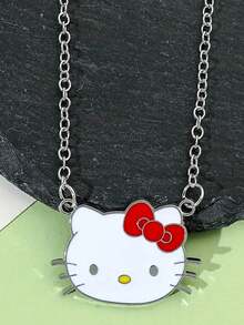 一套项链+手链，可爱卡通主题首饰套装，适合，锌合金手链镶嵌闪亮水晶，时尚配饰，包含项链和手链，适合日常佩戴和送礼，情人节完美之选。 - 彩色 - 查看 6