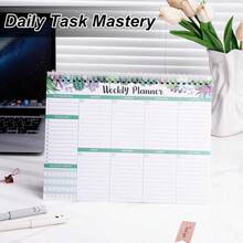 52 Pages Weekly Planner Notebook, 10 X 7 Inch To-Do List Notepad, Weekly Calendar And Work Plan Book, Suitable For Work, Study, Project, Entrepreneur Desktop Planner, Suitable For Women And Men - Multicolor - View 7
