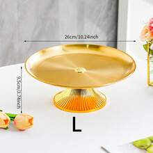 1pc Iron Tray - Suitable For Home Kitchen, Dining Room, Living Room, Tableware, Teaware, Drinkware, Candy, Cookies, Bread, Wedding, Gifts, Birthday And Other Occasions - Gold - View 10