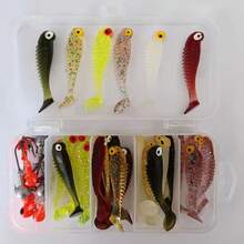 40pcs/Box Soft Fishing Lure Set, Silicone Lure, Artificial Bait Worm With Crank Lead Head Hook, Fishing Accessories - Multicolor - View 5