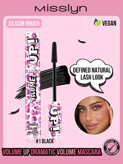  Máscara de pestañas rizadora y voluminizadora MISSLYN, lavable, voluminizadora y rizadora, pestañas definidas, color negro, fórmula construible, fácil de retirar con agua tibia, sin grumos, de larga duración, crea un maquillaje de ojos dimensional, ojos cautivadores, pestañas rizadas y voluminosas, maquillaje de ojos encantador, adecuado para principiantes, viajes diarios, ceremonias de graduación, verano, otoño, fiestas, viajes, salidas, gran regalo.