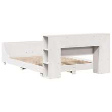 vidaXL Cadre de lit sans matelas blanc 140x200 cm madera de pin macizo - Blanco - Ver 8
