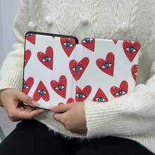 Husă de protecție pentru Kindle Reader, model tip carte cu inimă roșie imprimată față-verso, compatibilă cu Kindle Paperwhite 5/6/7, Paperwhite 10/11/12, Kindle (Colorsoft)/10/11/12 și alte modele populare, potrivită pentru naveta, la modă și elegantă, accesorii Kindle/husă de protecție Kindle/Ziua Îndrăgostiților - Multicolor - Vizualizare 2