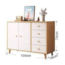 100cm Bufetera Credenza De Madera Minimalista Con 4 Cajones - Multicolor - Ver 2
