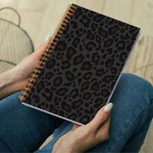 1 Peça Caderno Espiral com Estampa de Guepardo, 14x21cm, 50 Folhas, Design de Leopardo Preppy, Caderno com Pauta Universitária, Suprimentos de Escritório, Suprimentos Escolares, Diário para Mulheres, Papel, Ideia de Presente - A5 - Visão 4