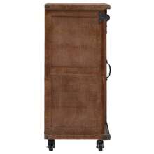 vidaXL Armoire de rangement Bois de sapin massif 64x33,5x75 cm Marron - Tabac - Voir 1