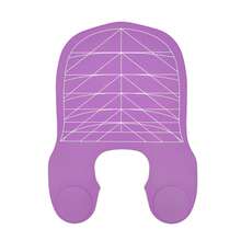 1件硅胶美发肩垫，条纹披肩设计，适用于染发和烫发，沙龙头发保护罩，护发配件 - 彩色 - 查看 8