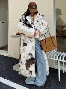 Áo khoác dày mềm mại họa tiết động vật cao cấp DEEKA Thu/Đông mới dành cho nữ - Nhiều màu - Xem 7