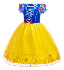 TendenciaVestido De Fiesta De Princesa Blancanieves Para Niña, Con Collar Guante Crown Anillo Pendientes 5 Piezas De AccesoriosCalidad premium - Rojo - Ver 4